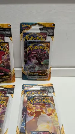 Pokemon Sealed Lot Of 4 Sword&Shield Darkness Ablaze Double Packs - Image 3