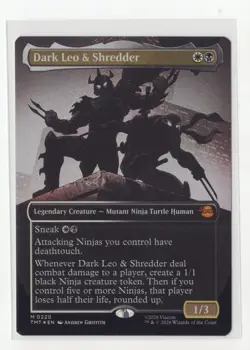 MTG Dark Leo & Shredder Borderless FOIL Teenage Mutant Ninja Turtles Nm - Image 1