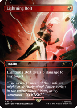 1x Lightning Bolt (1743) - Rainbow Foil MTG - Secret Lair - Light Play - Image 1