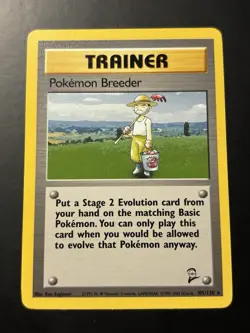 Pokemon Breeder Rare Base Set 2 105/130 - LP - Image 1