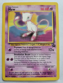 1999 Pokemon Mew #8 Non Holo Black Star Promo Card - Image 1