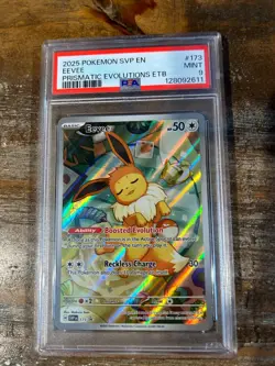 POKEMON 2025 09 Prismatic Evolutions ETB EEVEE Full Art SVP En #173 PSA 9 Mint - Image 1