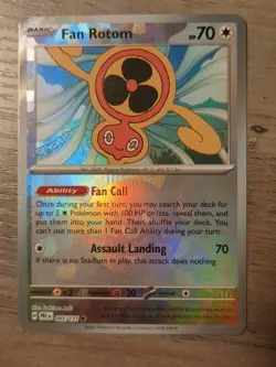 Fan Rotom 085/131 Prismatic Evolution Reverse Holo Pokeball Pokemon TCG 2025 NM - Image 2