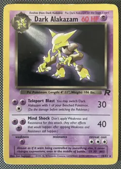 Pokemon Dark Alakazam TCG Team Rocket 18/82 - Image 1