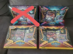 Shining Fates Mad Party Pin Collection Box Pokemon TCG Factory Sealed Lot of 3!! - Image 1