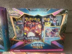 Shining Fates Mad Party Pin Collection Box Pokemon TCG Factory Sealed Lot of 3!! - Image 2