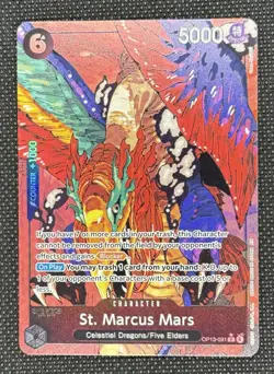 Bandai St. Marcus Mars OP13-091 Alternate Art Foil Rare 5000 Power One Piece CCG - Image 1