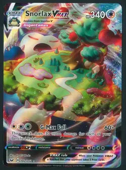 Snorlax VMAX Full Art 142/202 Pokemon Sword & Shield Base Set Near Mint - Image 1