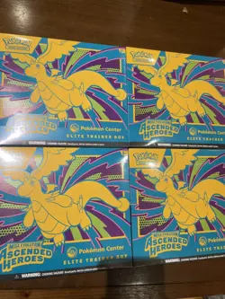 Pokemon TCG Ascended Heroes Pokemon Center ETB Elite Trainer Box x4 Opened Case - Image 1