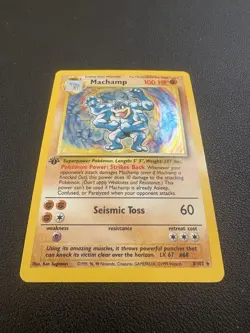 Pokemon TCG Machamp Base Set 1st Edition 8/102 Moderately Played - Image 2