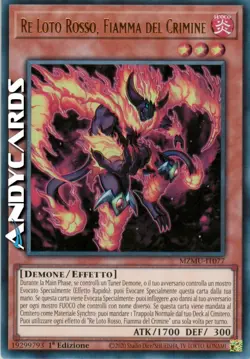 RE LOTO ROSSO, FIAMMA DEL CRIMINE • Ultra R • MZMU IT077 • 1Ed • Yugioh! - Image 1