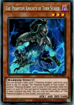 Yugioh The Phantom Knights of Torn Scales PHRA-EN003 1st Edition Secret Rare NM - Image 1