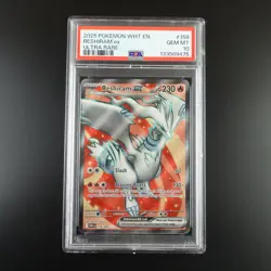 PSA 10 Reshiram EX 158/086 Pokemon White Flare Full Art Holo Graded Card - Image 1
