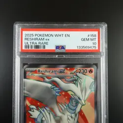 PSA 10 Reshiram EX 158/086 Pokemon White Flare Full Art Holo Graded Card - Image 2