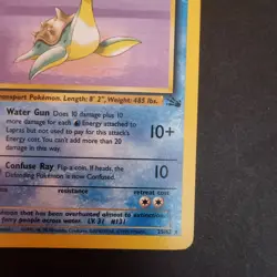 Lapras 25/62 NM Fossil Non Holo Rare Pokemon TCG Card 1999 - Image 4