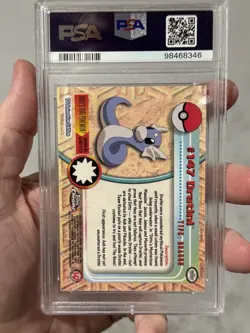 Topps Chrome 2000 Pokemon Series 2 Foil #147 Dratini PSA 8 - Image 2