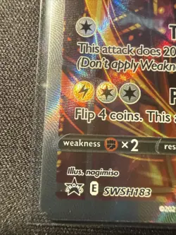 Pokemon TCG Jolteon v SWSH183 Black Star Holo Card - Image 5