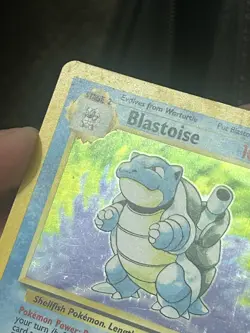 Pokemon TCG Base Set Blastoise Holo Card 2/102 Damaged - Image 2