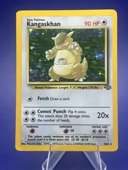 Pokemon TCG Kangaskhan 5/64 Jungle Holo 1995 Rare Card LP - Image 1