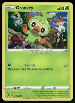 Grookey SWSH070 Promo SWSH: Sword & Shield Promo Cards Holo NM - Image 1