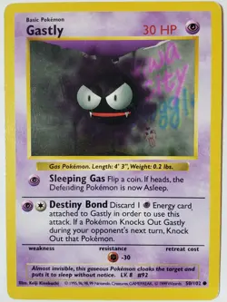 SHADOWLESS Gastly 50/102 LP - 1999 Base Pokemon Card $2 Combined Shipping - Image 1