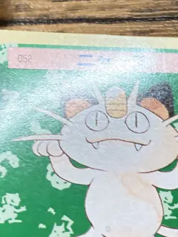 Pokemon Carddass Card Topsun No. 52 Meowth Pocket Monsters Green Back - Image 4