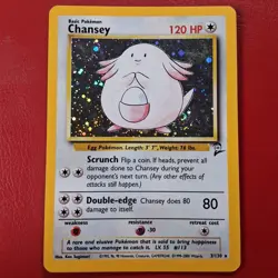 Chansey 003/130 Base Set 2 Holo Pokemon Card LP - Image 1