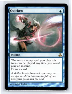 2006 MTG: Guildpact Regular Rare Quicken 31/165 NM - Image 1