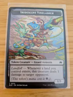 MTG Iridescent Vinelasher Token 0012 Bloomburrow M/NM Free UK P&P - Image 1
