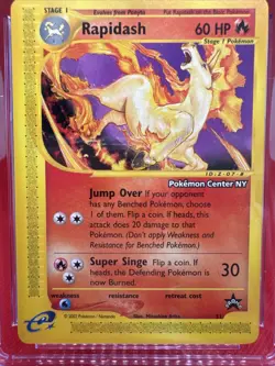 2002 Pokemon Center New York Rapidash CGC GEM MINT 10 #51 Black Star Promo TCG - Image 2