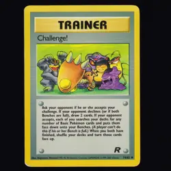 Challenge! 74/82 Team Rocket Vintage WOTC Uncommon Pokemon TCG LP - Image 1