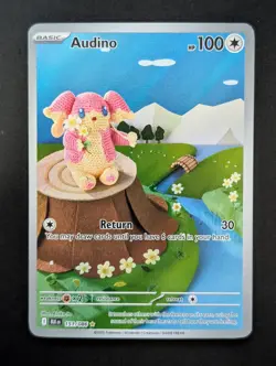 Audino 151/086 Illustration Rare Holo SV: Black Bolt Pokemon NM* - Image 1