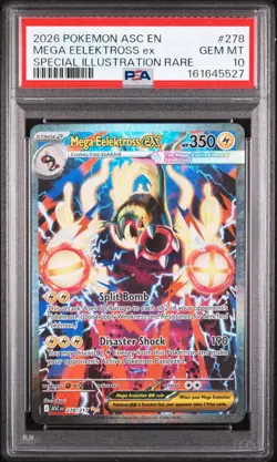 2026 POKEMON ASCENDED HEROES SPECIAL ILLUSTRATION RARE MEGA EELEKTROSS EX PSA 10 - Image 1