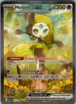 Meloetta ex 167/086 Holo Special Illustration Rare Black Bolt Pokemon Holo DMG - Image 1