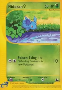 1x Nidoran - 82/144 - Common Heavily Played Pokemon G2 - Skyridge - Image 1