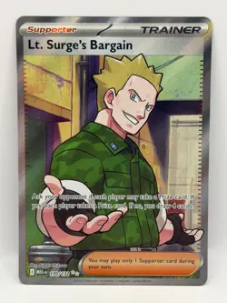 Lt. Surge's Bargain 170/132 Mega Evolution NM Ultra Rare Pokemon TCG - Image 1