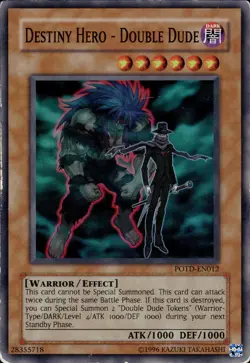 Destiny Hero - Double Dude - Super Rare POTD-EN012 - HP - YuGiOh - Image 1