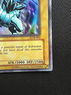 2002 Blue-Eyes White Dragon LOB-001 1st ED Ultra Rare YuGiOh Asian English Holo - Image 4