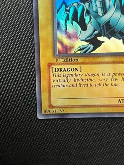 2002 Blue-Eyes White Dragon LOB-001 1st ED Ultra Rare YuGiOh Asian English Holo - Image 5