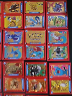 Pokemon Pokedex Gold Star Foil Master Set 20 Holo Stickers Peru US Seller - Image 3
