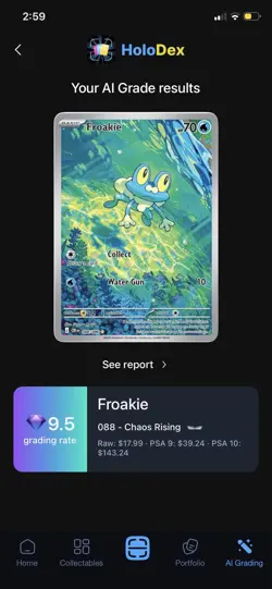 Froakie 088/086 Holo Chaos Rising English 2026 Basic 70HP Pokemon TCG Card - Image 3