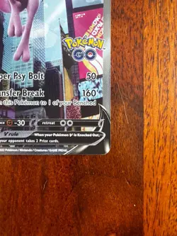 Pokemon TCG Mewtwo v Full Art Holo Ultra Rare Card Pokemon Go 072/078 - Image 3