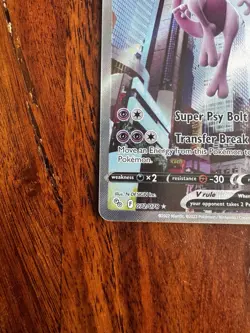 Pokemon TCG Mewtwo v Full Art Holo Ultra Rare Card Pokemon Go 072/078 - Image 4