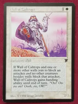 Magic The Gathering LEGENDS WALL OF CALTROPS white card MTG - Image 1
