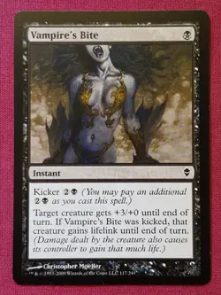 Magic The Gathering ZENDIKAR VAMPIRE'S BITE black card MTG - Image 1