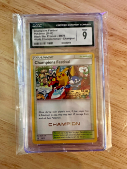 Pokemon Worlds 2017 Champion Festival CGC 9 | Pop6 | English Promo Champion Card - Image 2