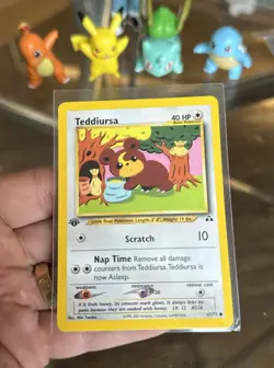 Pokemon Neo Discovery 65/75 Teddiursa 1st Edition 2001 Colorless NM - Image 1