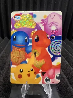 Pokemon Vintage Pocket Monsters Vending HOLO Prism Sticker Bandai 1999 Nintendo - Image 1
