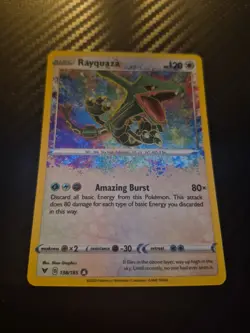 Rayquaza Vivid Voltage 138/185 Rare Dragon Pokemon Card NM/ MINT - Image 1