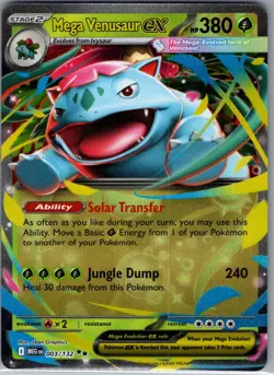 Mega Venusaur ex 003/132 ME01: Mega Evolution - Pokemon Card - NM - Image 1